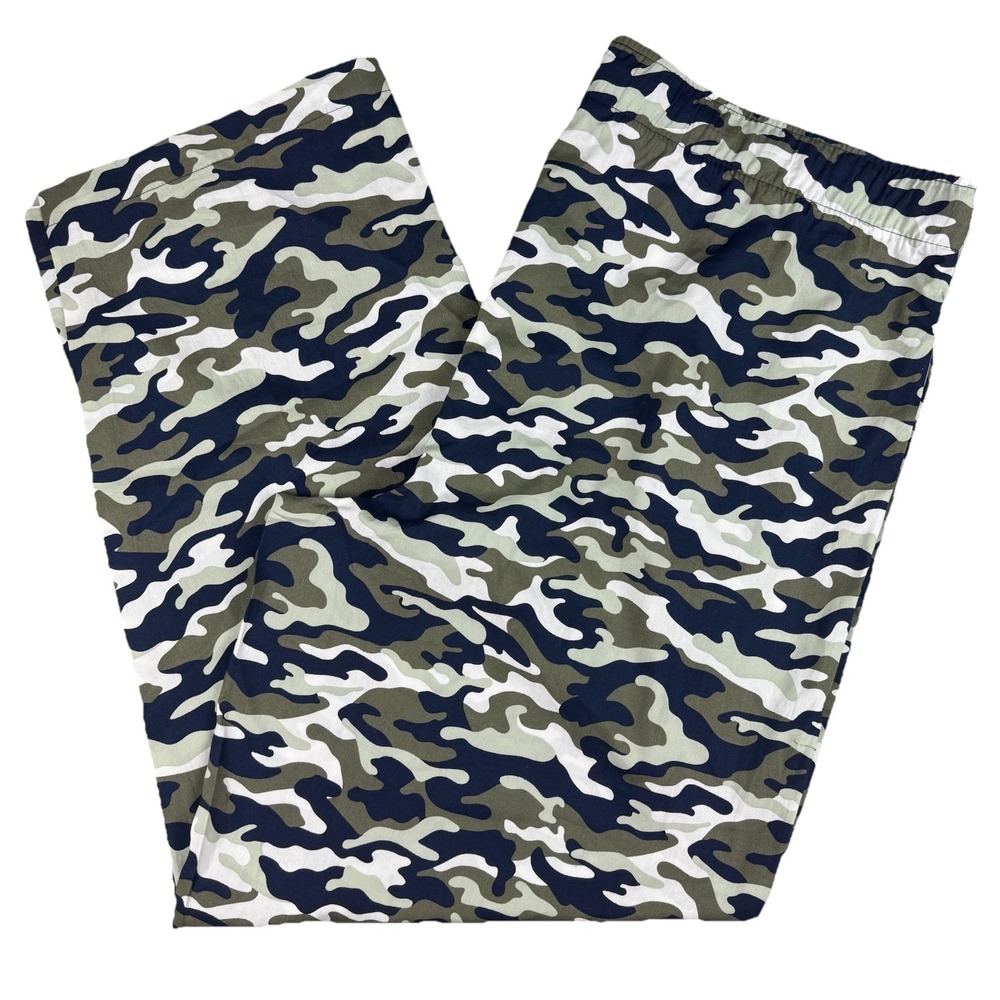NWT WRANGLER Comfort Fit Mens Sleep Pant Pajamas PJS Green/Blue Camo - XXL‎ 2XL